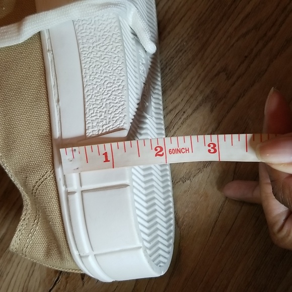 Mad Love Womens Fran Tan White Lace Up Wedge Sneakers Size 8 - Picture 11 of 11